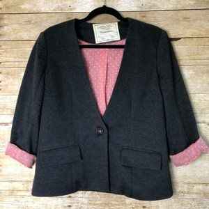 Anthropologie Cartonnier Gray Sans Collar Blazer - image 1